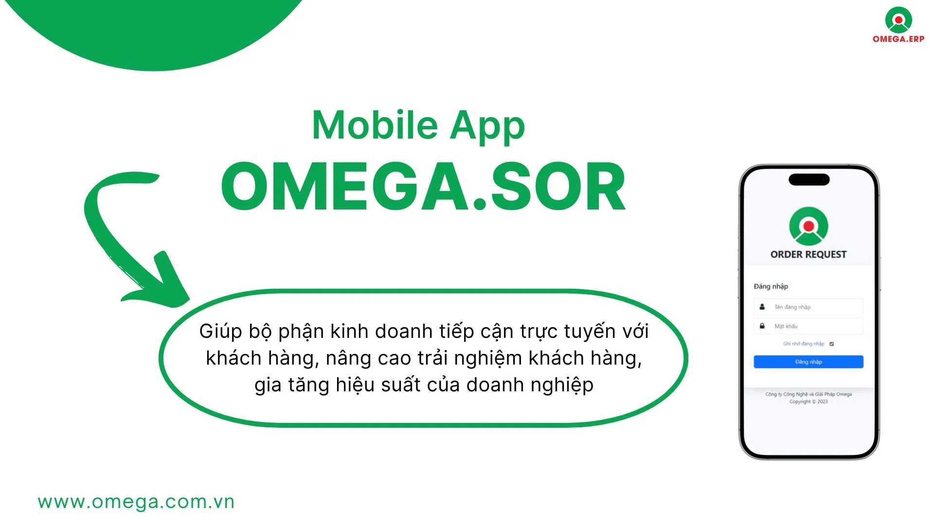 Giải pháp chuyển đổi số Mobile App OMEGA.SOR: Quản lý đặt hàng mọi lúc, mọi nơi